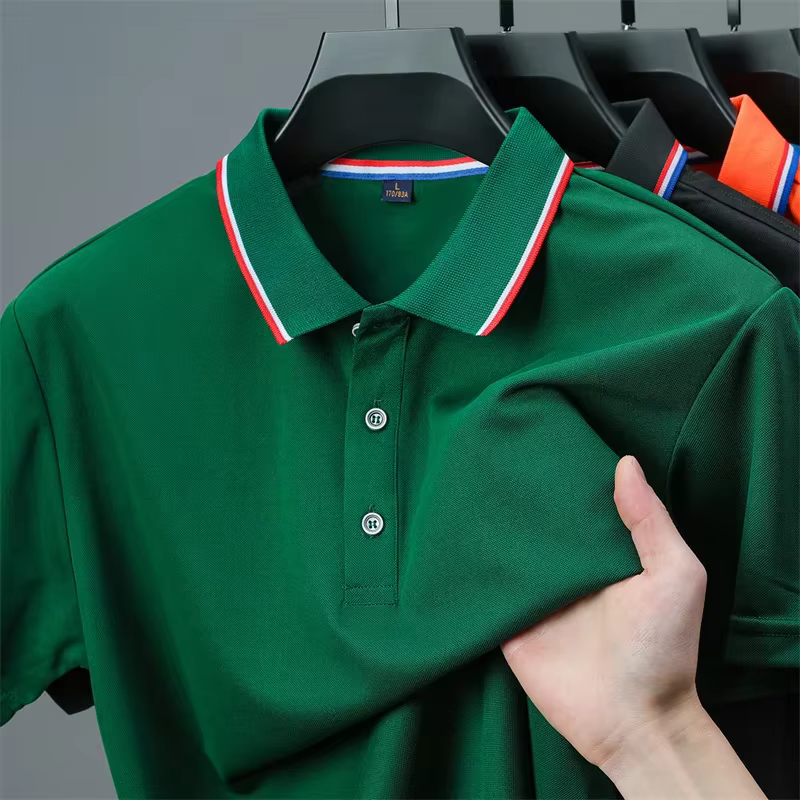 Polo décontracté à manches courtes pour hommes