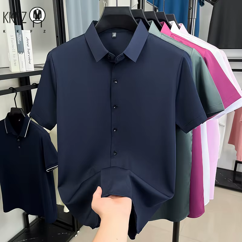 Chemise habillée pour homme à manches courtes