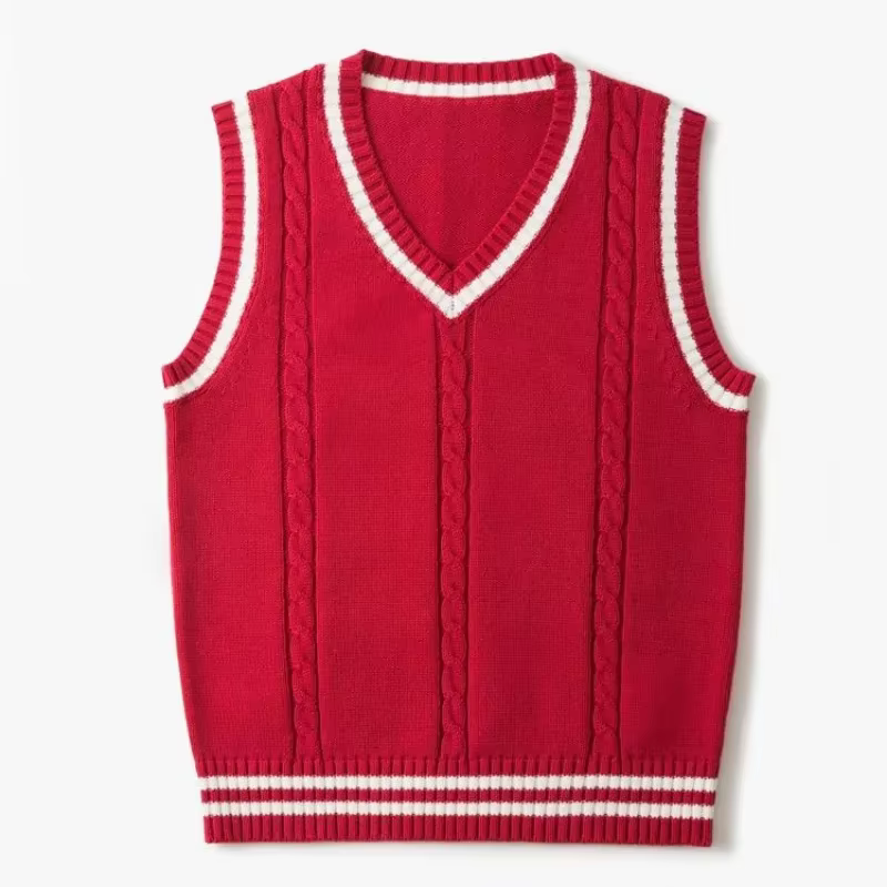 Chandails tricotés blancs rayés pour hommes