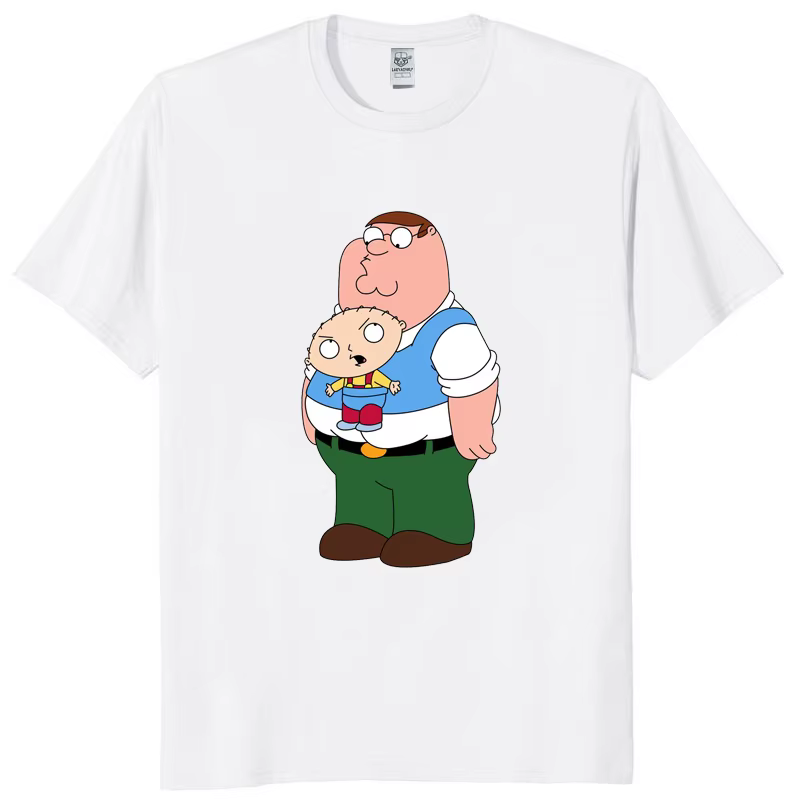 Family Guy Peter Griffin T-Shirt unisexe pour hommes femmes-t-shirt en coton graphique dessin animé Streetwear col rond manches courtes comédie