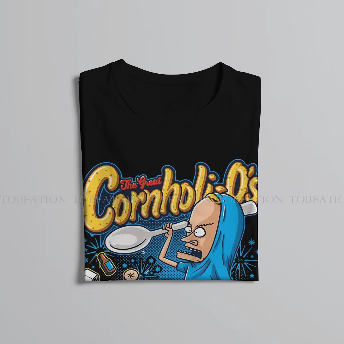 T-shirt en coton à col rond pour hommes