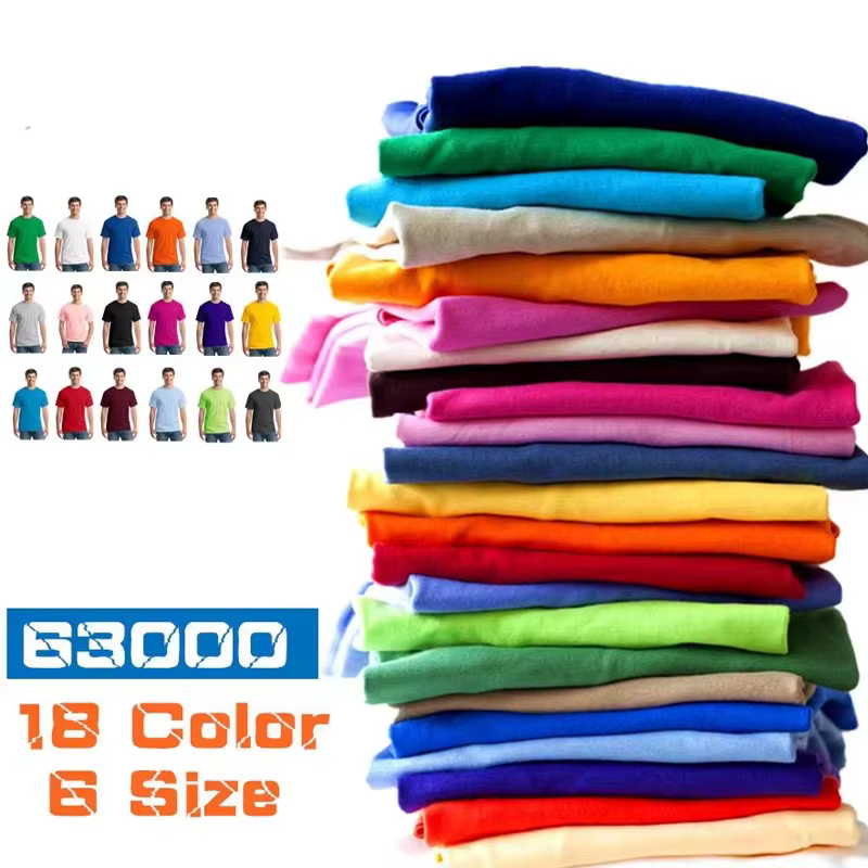 Logo personnalisé gratuit coton à manches courtes couleur unie col rond t-shirts hauts t-shirt