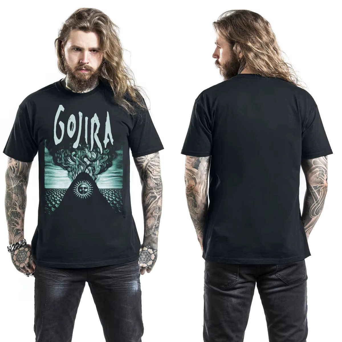 T-shirt en coton graphique Gojira unisexe