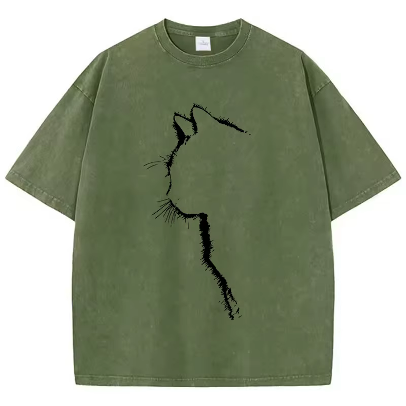 T-shirt vintage délavé 100% coton