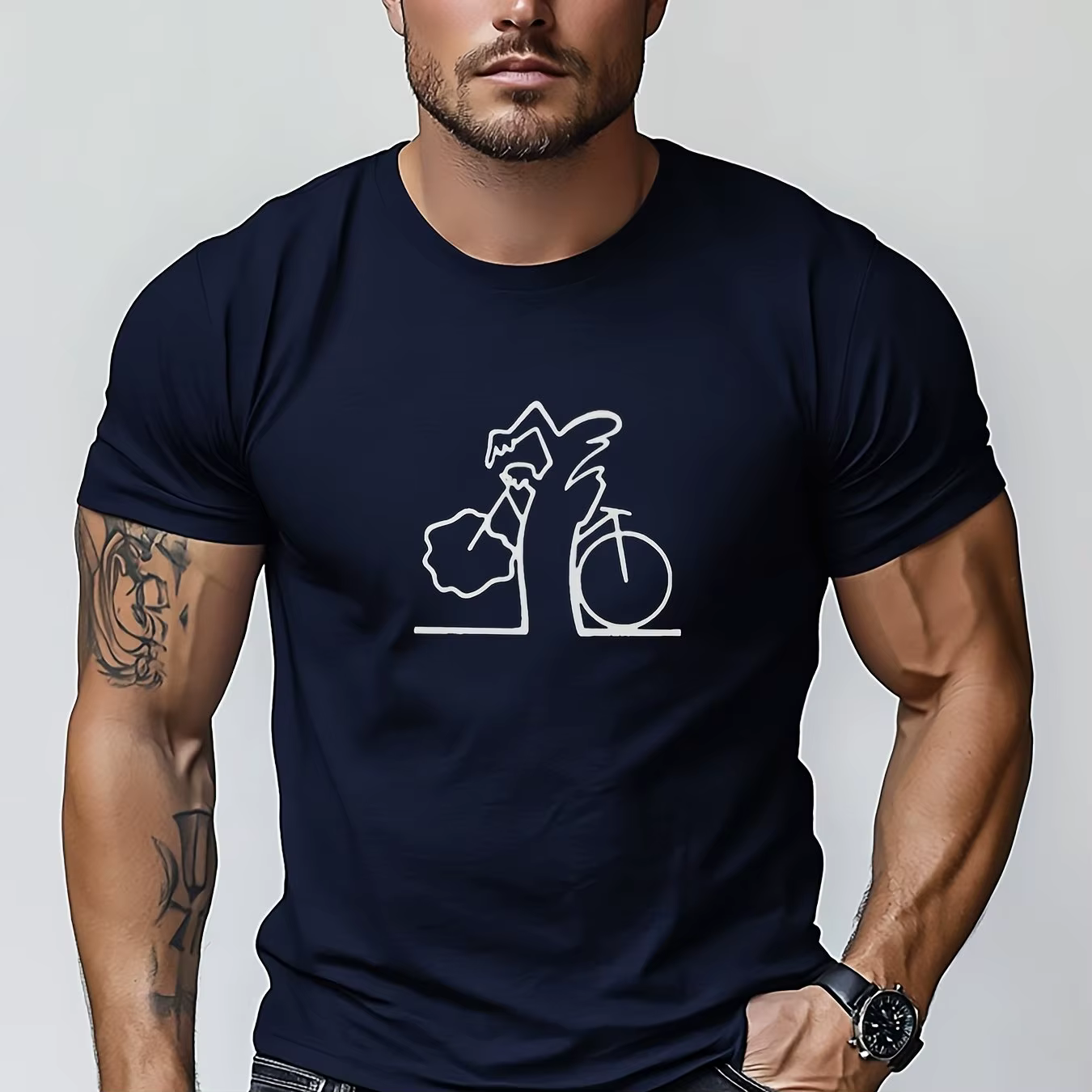 T-shirt décontracté à manches courtes pour hommes