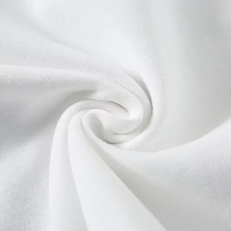 T-shirt en coton pur noir et blanc GSM 500g