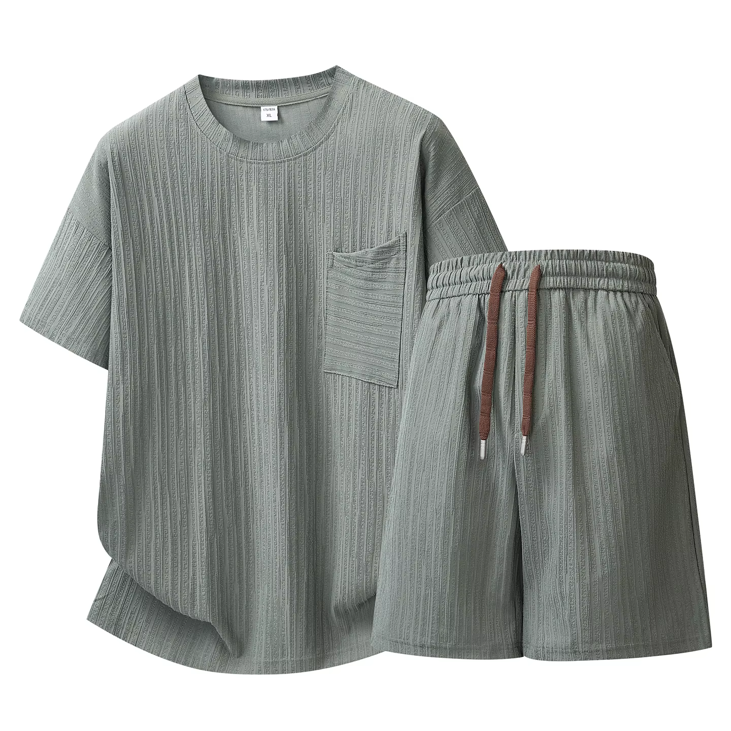 【Top 5-Point Pants】Ensemble T-shirt pour homme