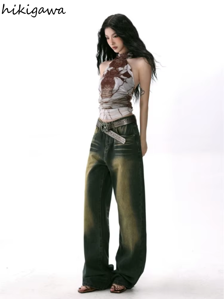 Y2k hauts débardeurs Sexy pour femmes Streetwear mode Camis cravate-teinture été sans manches haut court 2025 Ropa Mujer dos nu tunique gilet