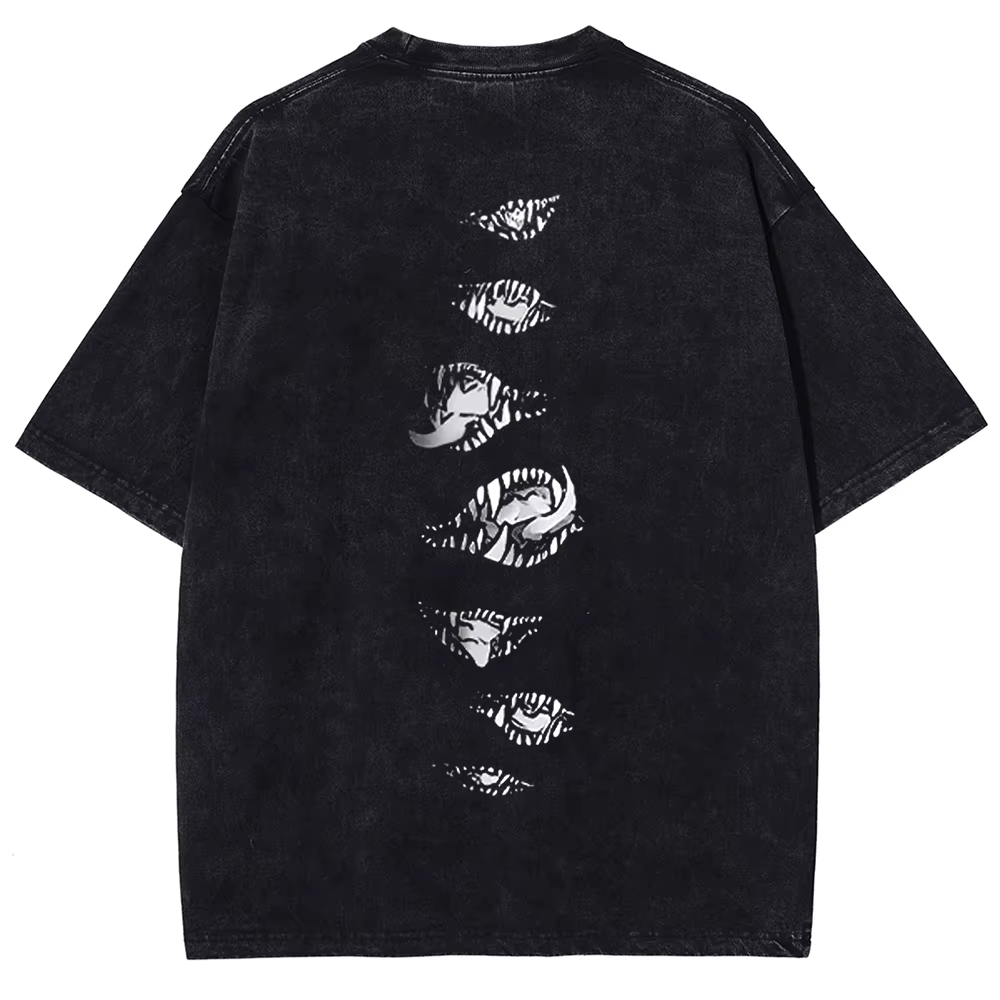 Anime chaud Berserk Logo Vintage graphique t-shirt hommes Manga surdimensionné T-shirts lavé coton