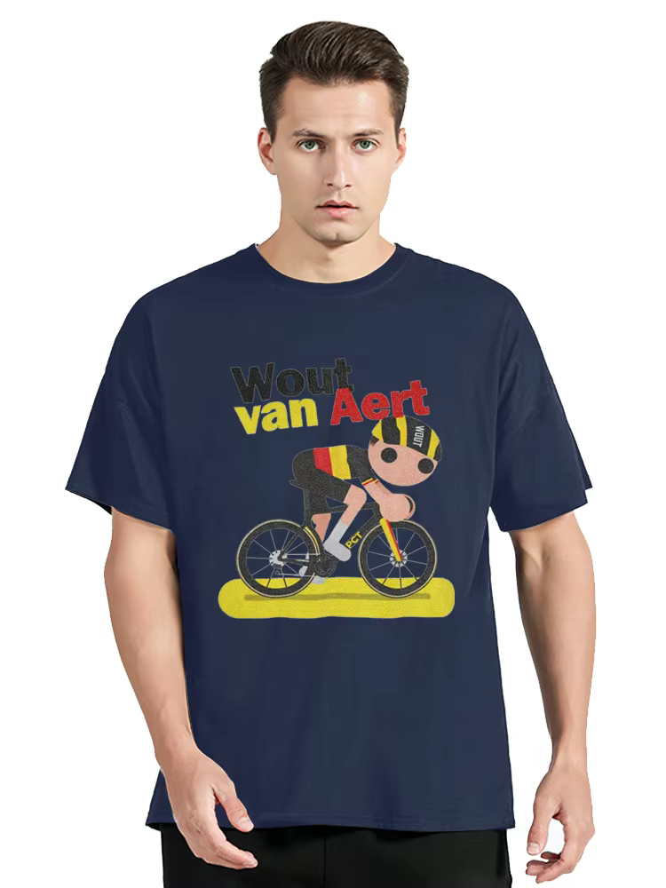 T-shirt en coton de dessin animé mignon pour hommes