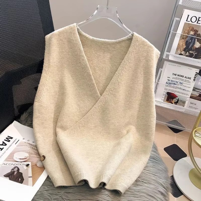 Pull à col en V pour femme