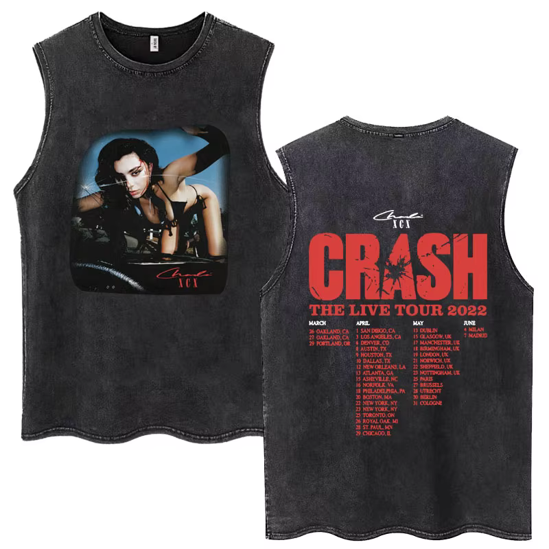 Charli Xcx Brat Album lavage débardeurs 365 fête fille hommes femmes Style rétro sans manches t-shirts coton décontracté surdimensionné Streetwear