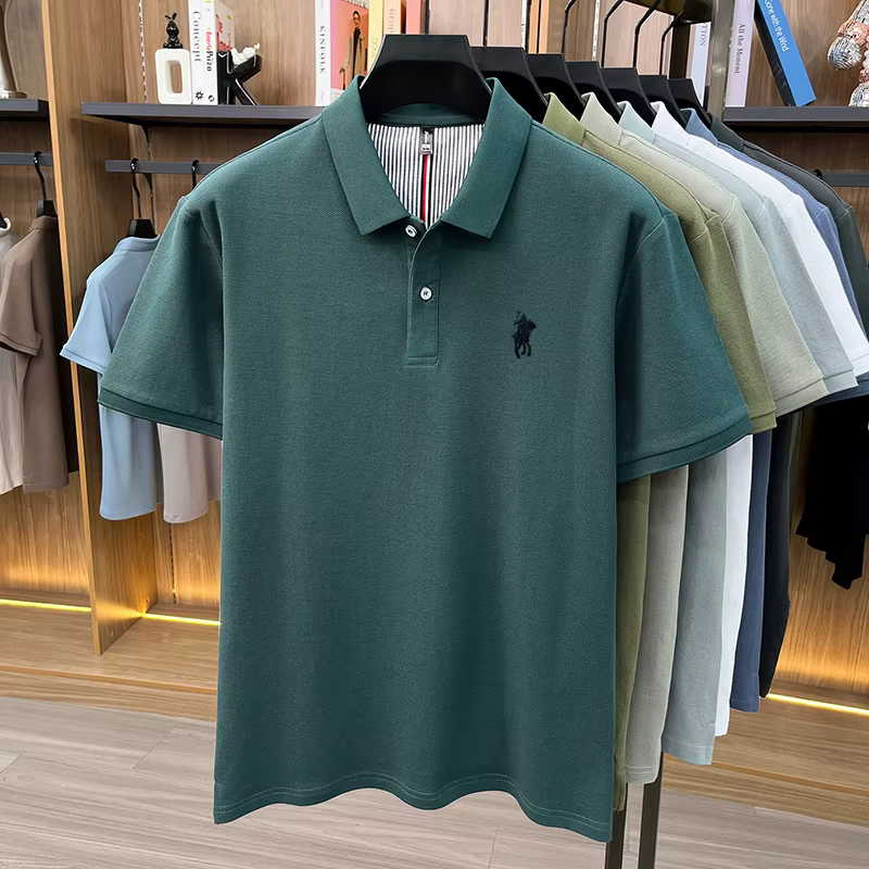 Marque haut de gamme à manches courtes polo pour hommes 100% coton été luxe poney broderie Designer nouveau mode Golf Business Casual t - shirt