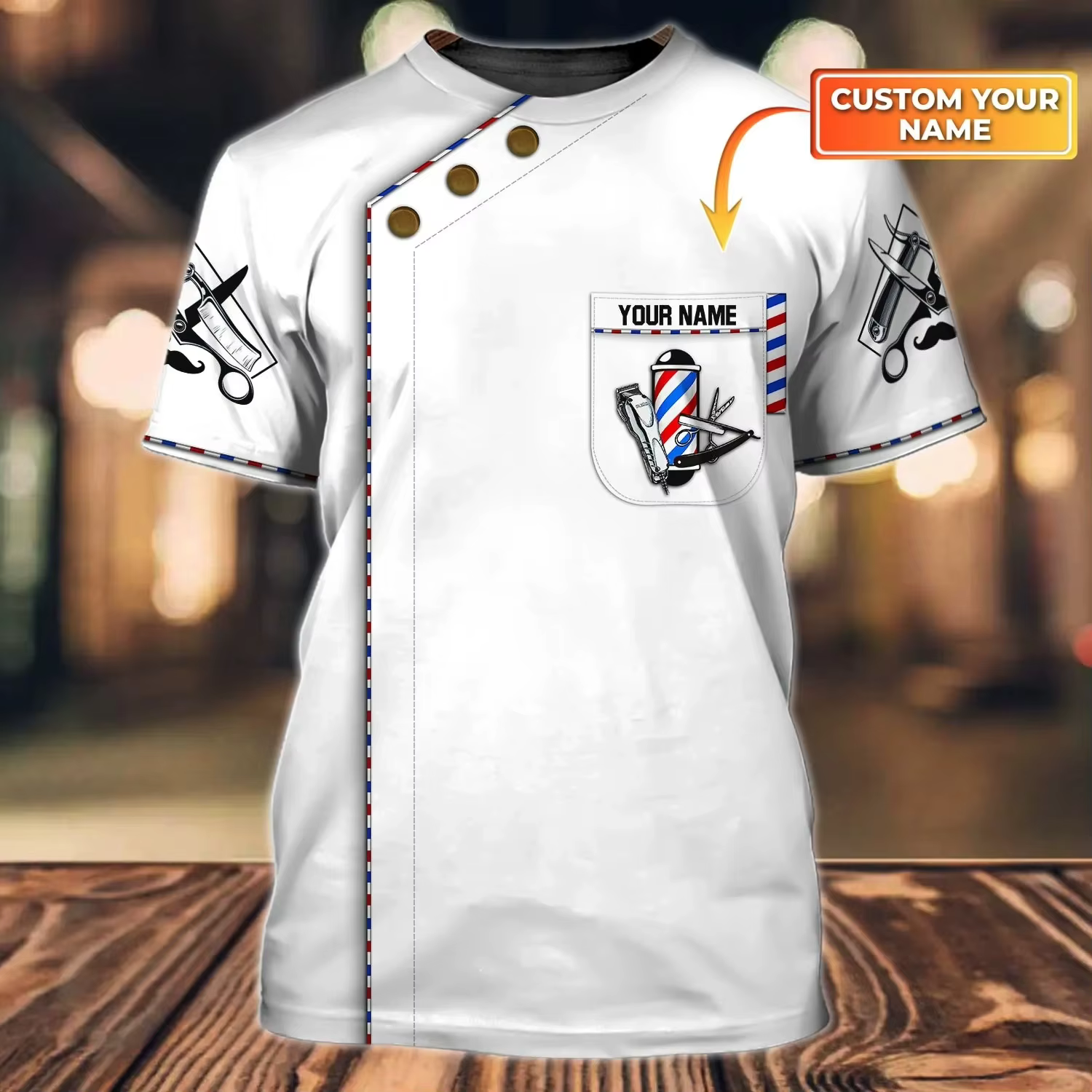 T-shirt Barber Life unisexe
