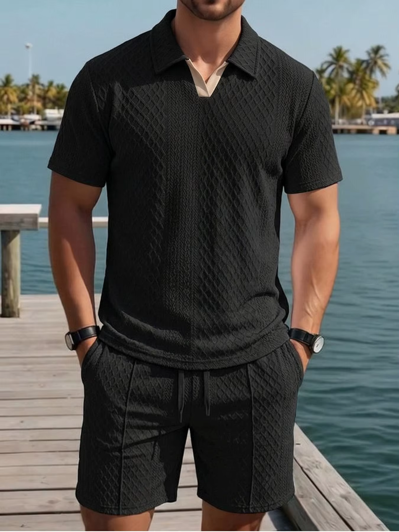 Ensemble polo et short pour homme