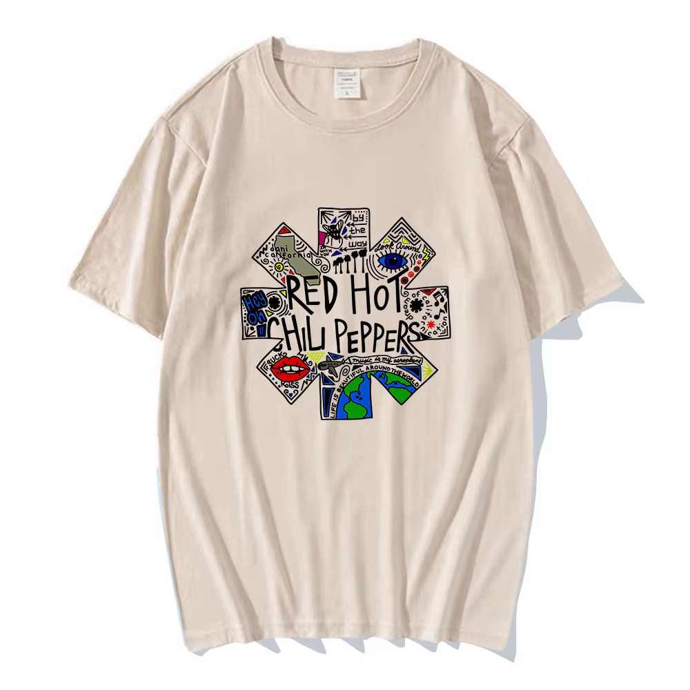 Rouge feu chaud calmar Chili poivrons T-shirts été hommes femmes coton t-shirt Streetwear Hip Hop impression graphique