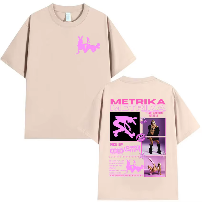 T-shirts graphiques Rapper METRIKA Album 2026 pour hommes et femmes