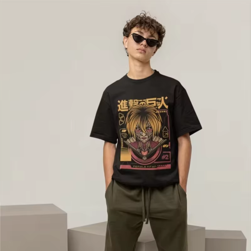 T-shirt imprimé Attack on Titan Annie Leonhart Anime Female