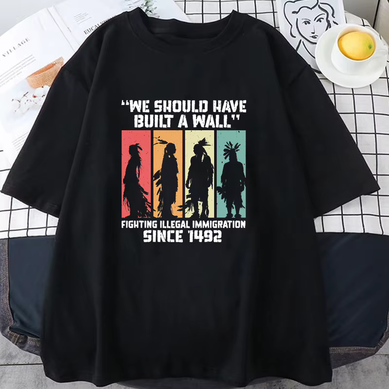 T-shirt drôle à imprimé amérindien pour hommes et femmes