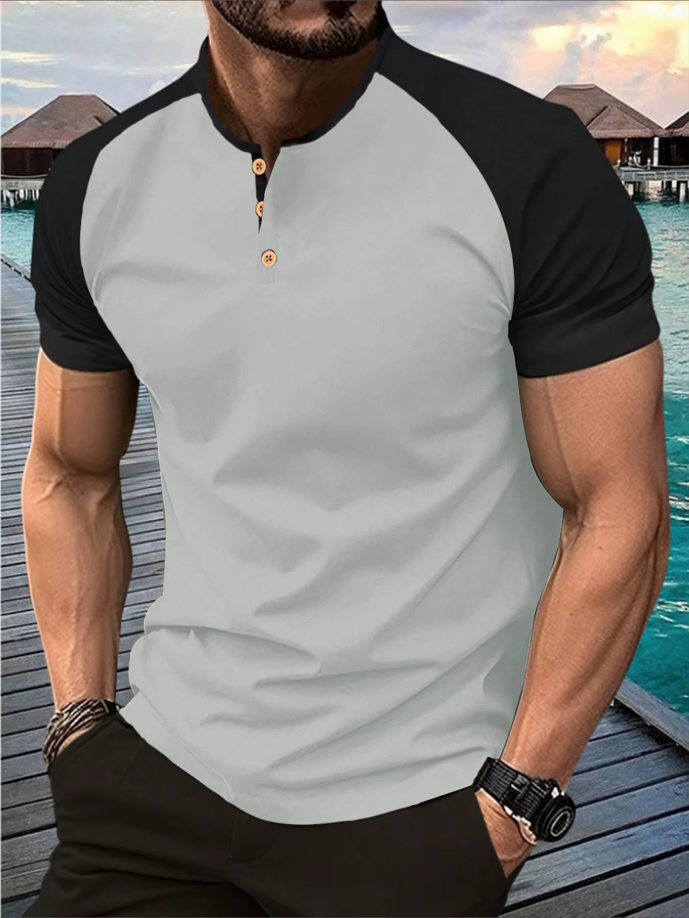T-shirt Henry pour hommes