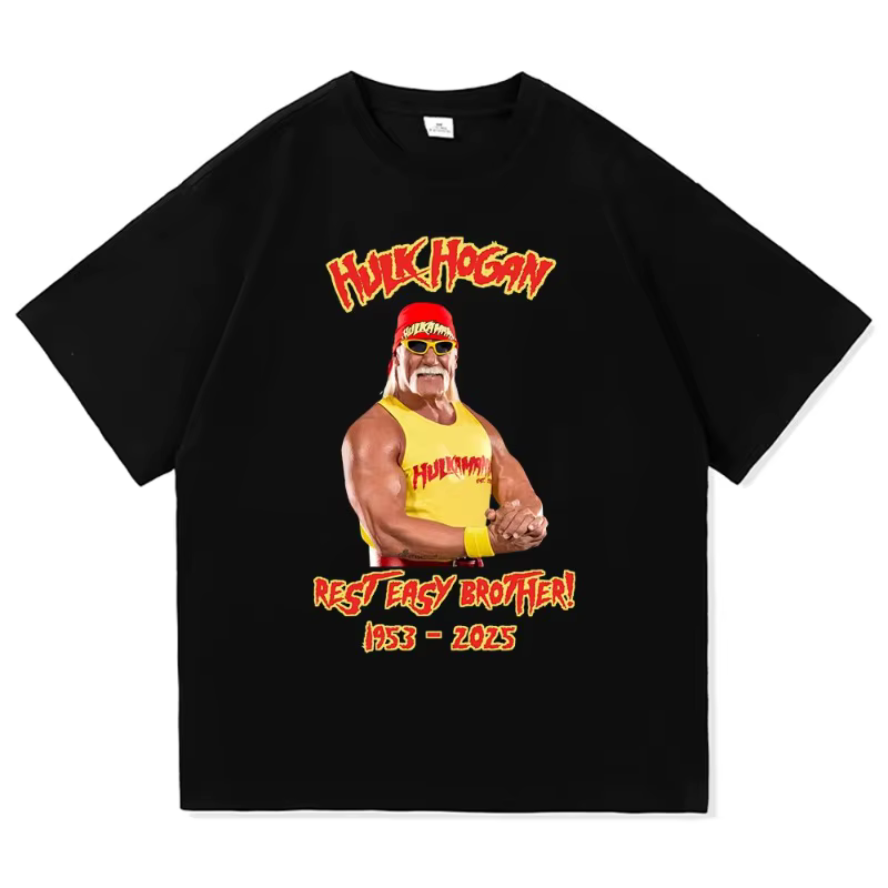 Mode Hulk Hogan T-Shirt nouveaux hommes/femmes Hulkamania RIP frère 1953-2025