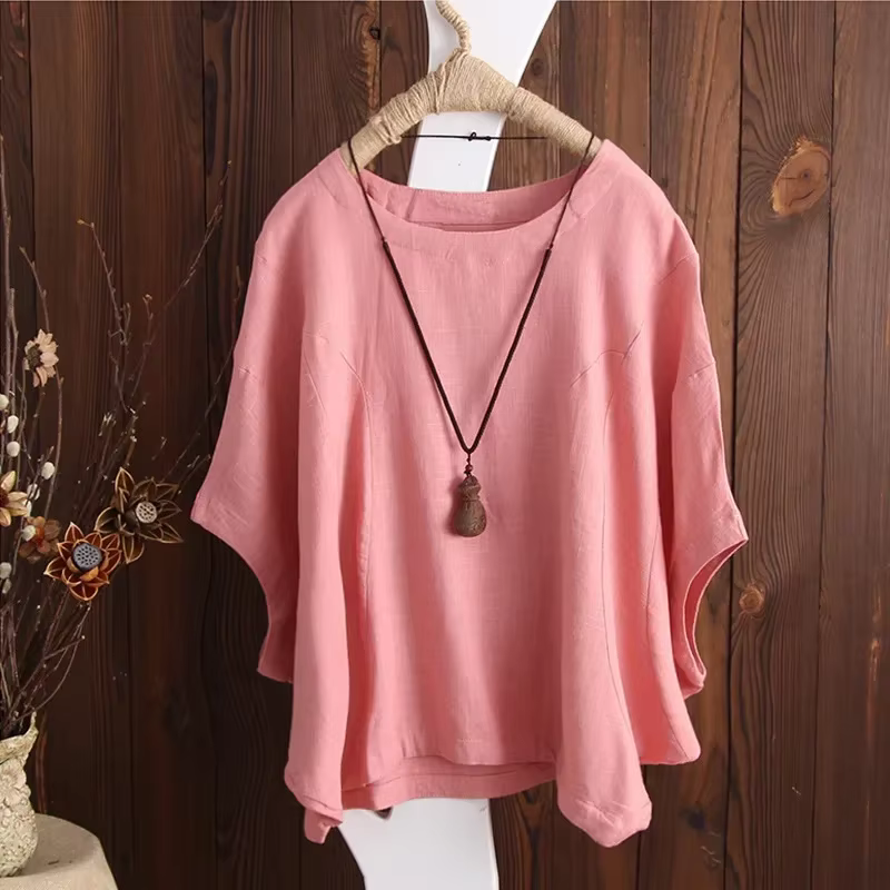 Chemises en coton et lin pour femmes