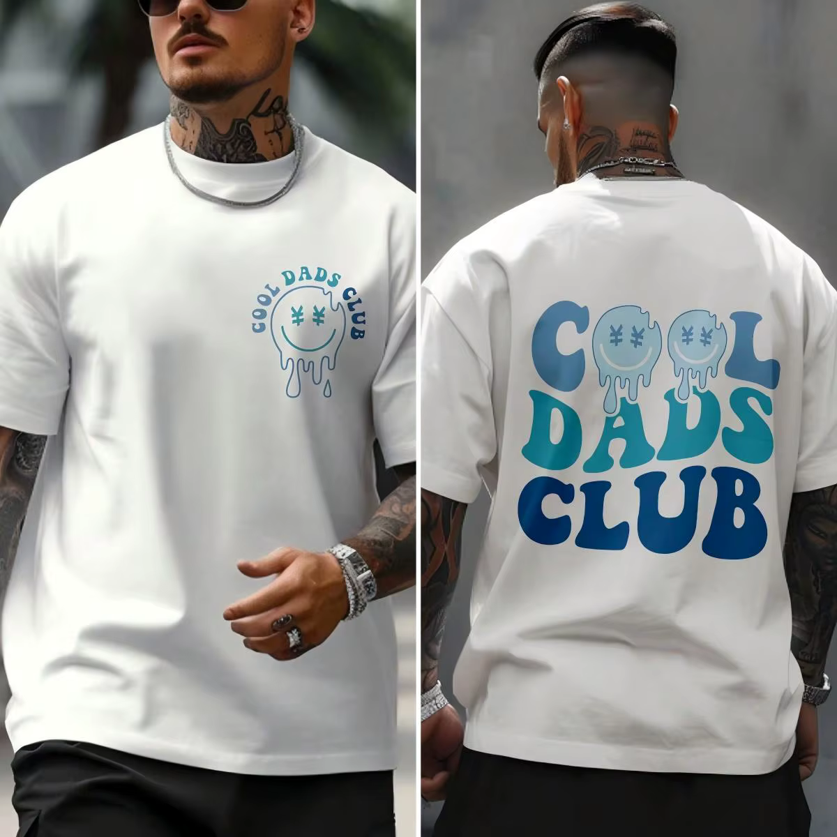 Cool papas Club hommes T-Shirt été respirant décontracté t-shirts à la mode col rond nouveaux