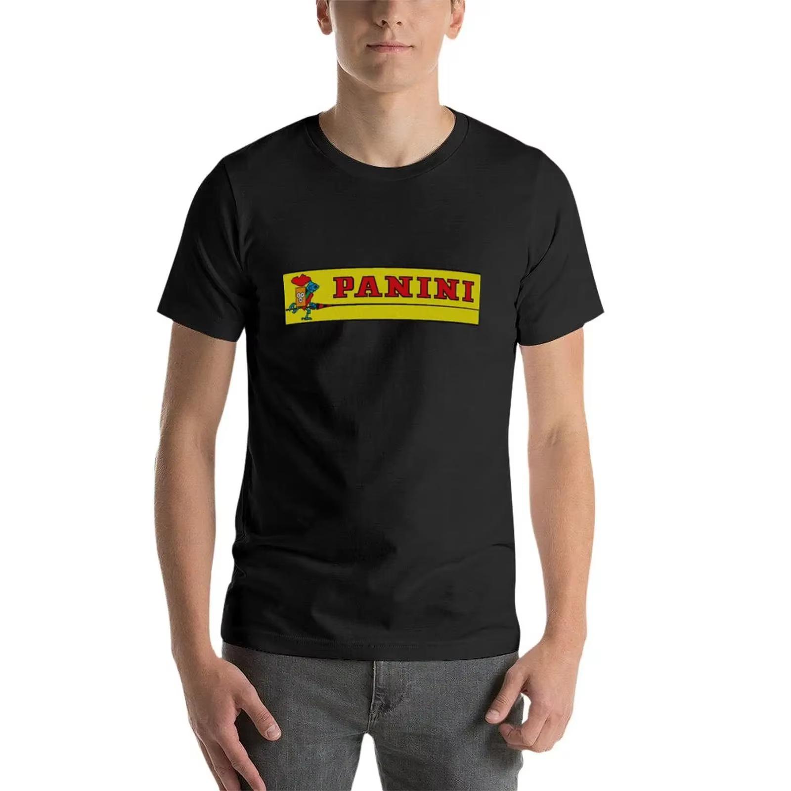 T-Shirt Blanc avec Logo Panini pour Homme