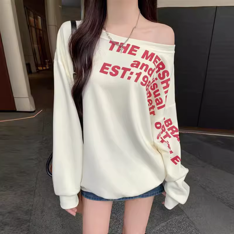 T-shirt surdimensionné à manches longues pour femmes