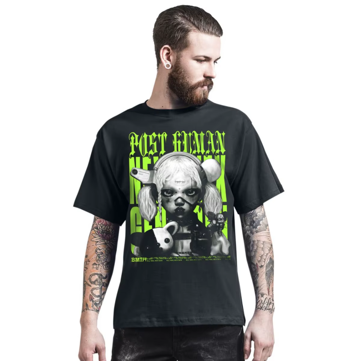 T-shirt en coton avec graphisme Bring Me The Horizon