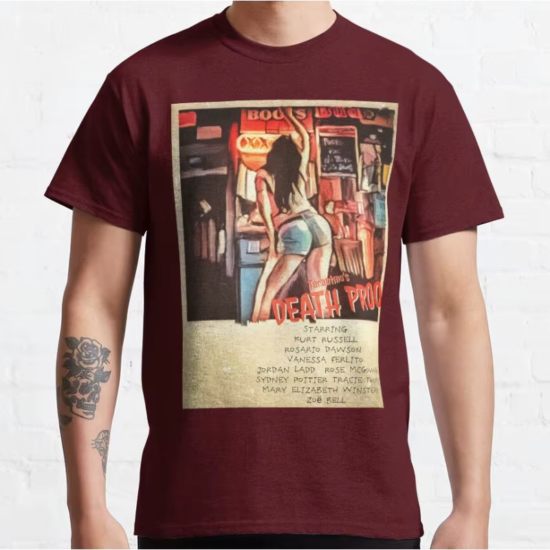 Death Proof Alternative 80s film vintage Pulp fiction T-shirt à manches courtes et col rond pour hommes grande taille hauts pour adultes S-6xl