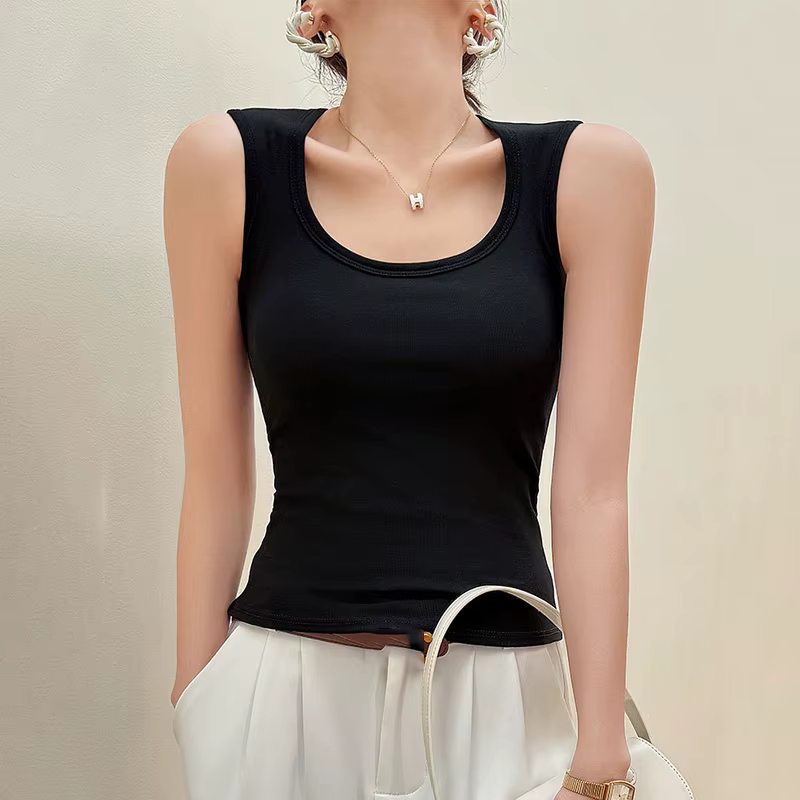Nouveau débardeur intégré avec soutien-gorge pour femme