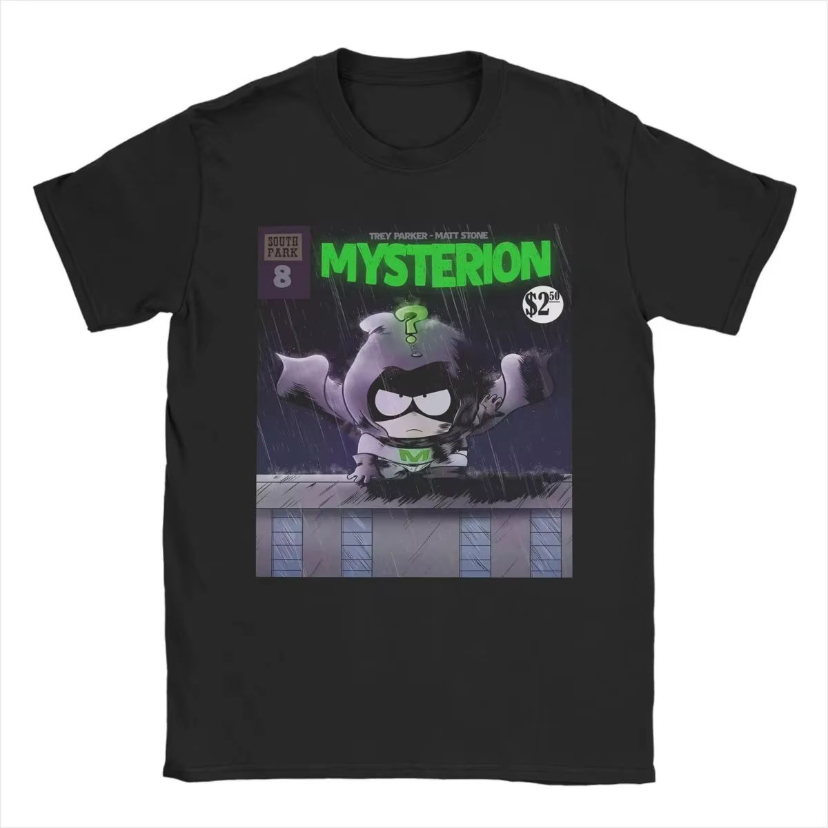 T-shirt imprimé graphique amusant Mysterion de South Park