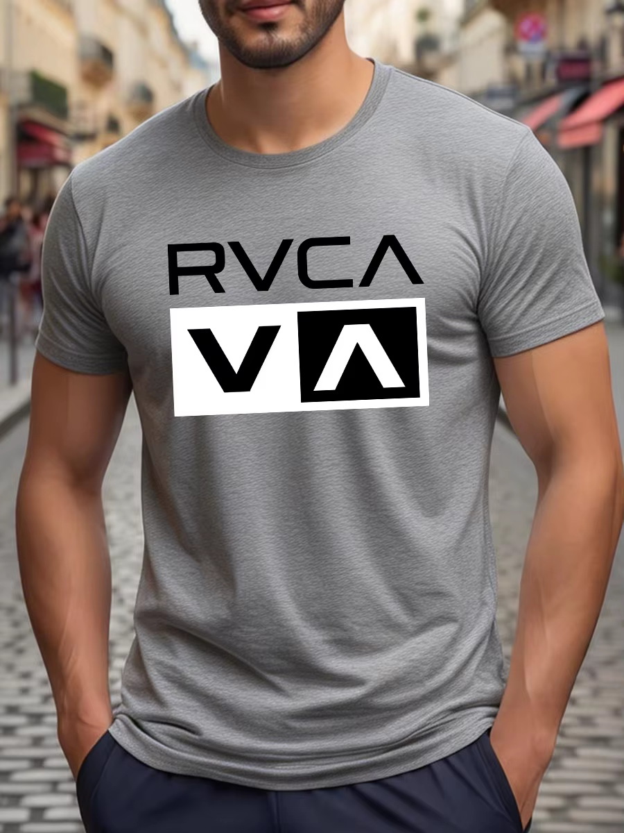 T-shirt blanc à manches courtes et col rond avec imprimé graphique noir