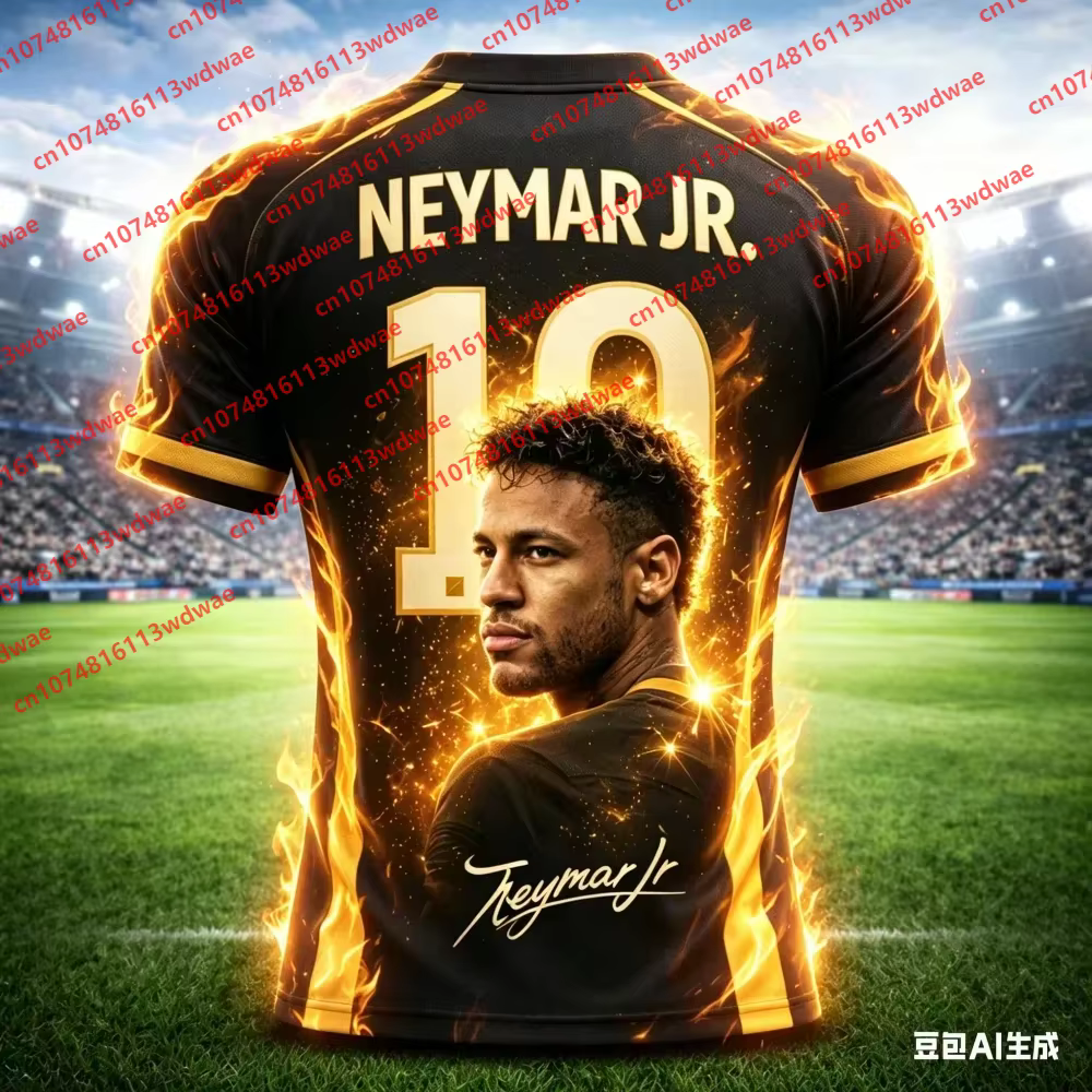 T-shirt de football Neymar respirant et à séchage rapide
