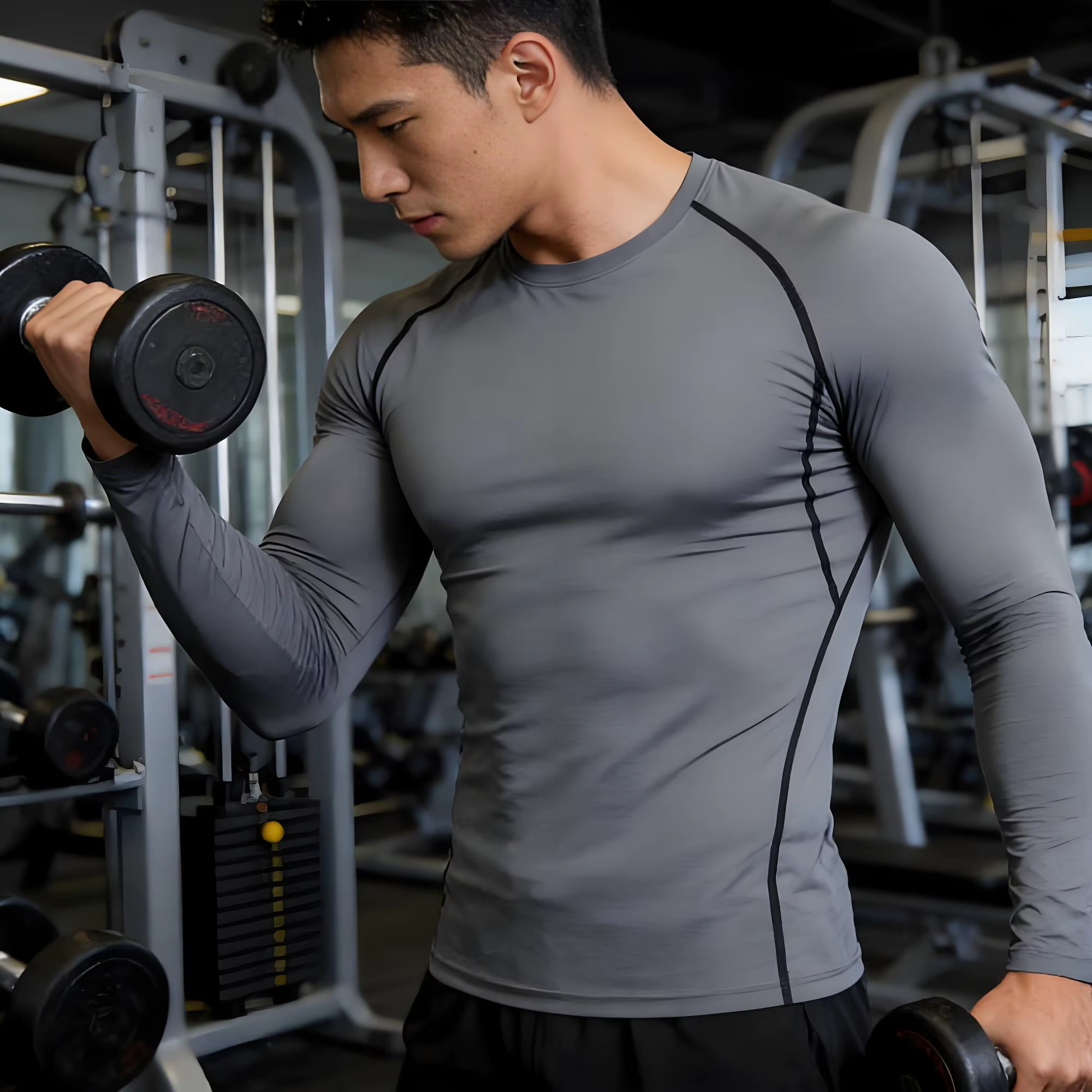 T-shirt de compression personnalisé à séchage rapide pour hommes et femmes