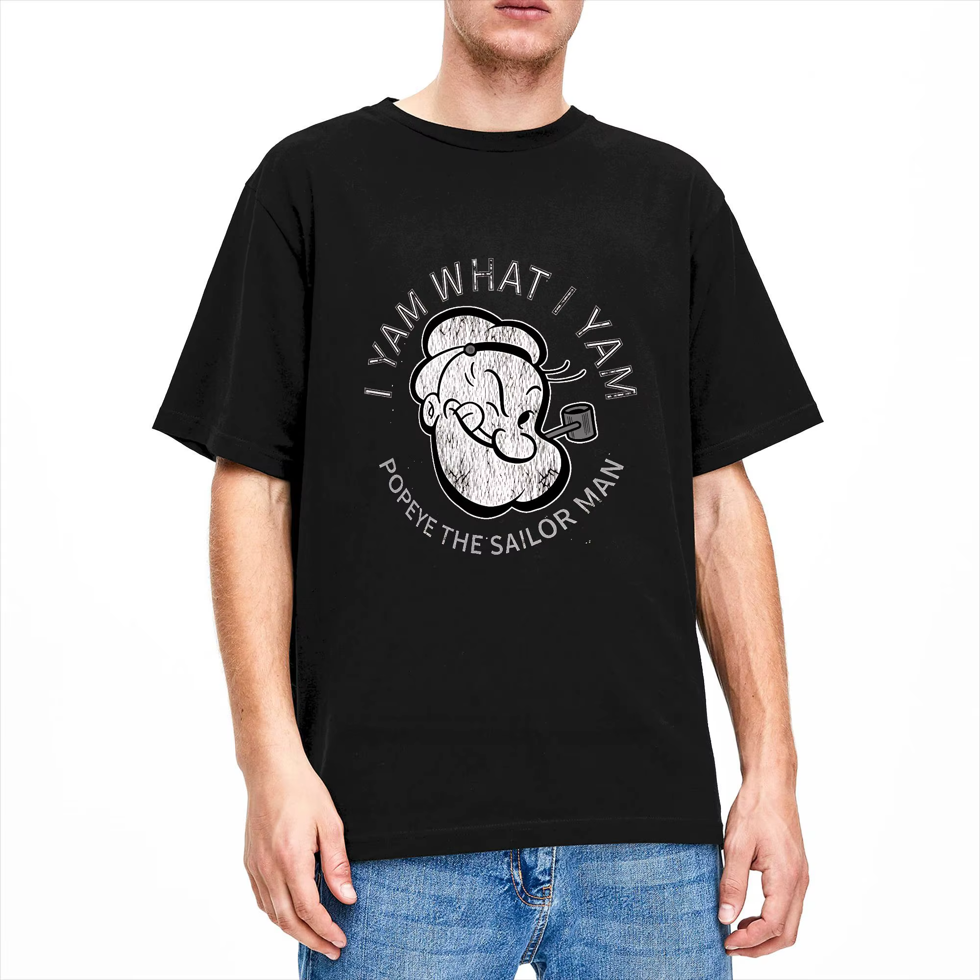 T-shirt Popeyed Sailor Man Quote What I Yam