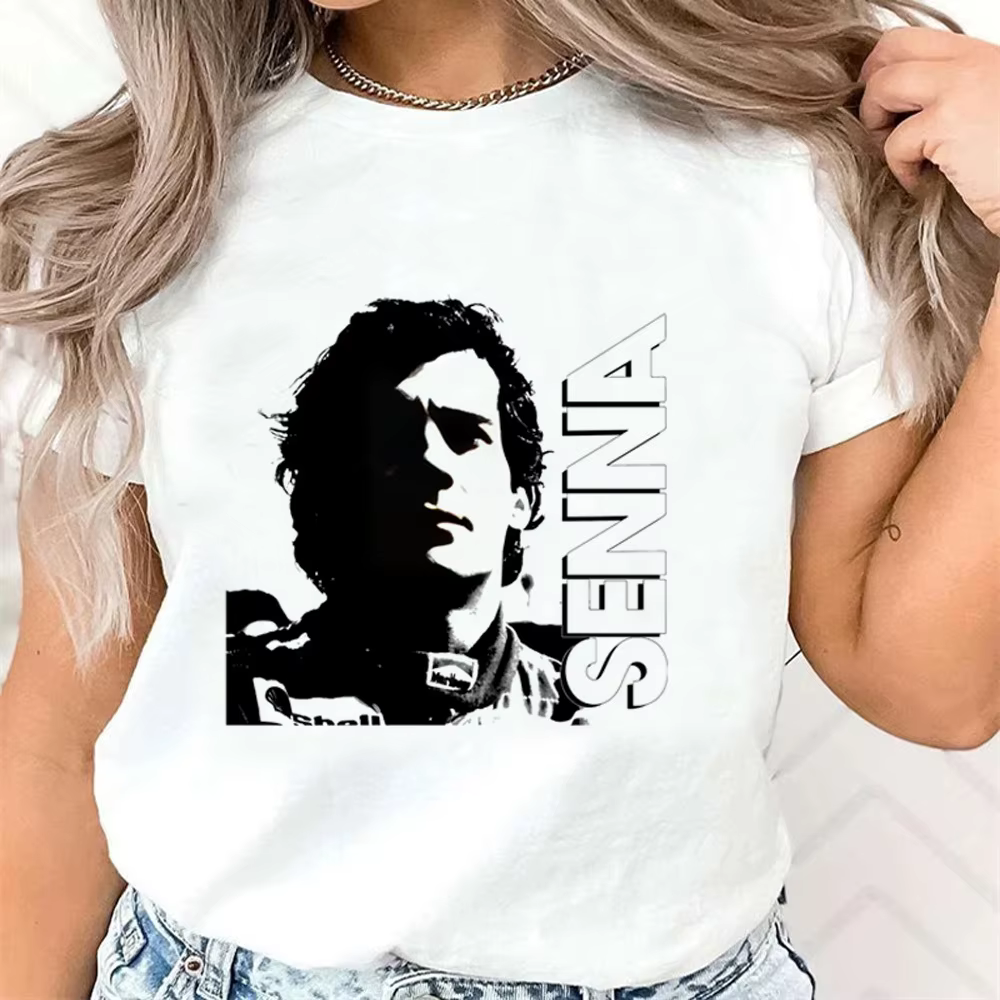 Ayrton Senna t-shirt femmes harajuku numérique