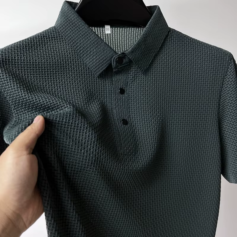 Polo d'affaires décontracté pour homme à manches courtes