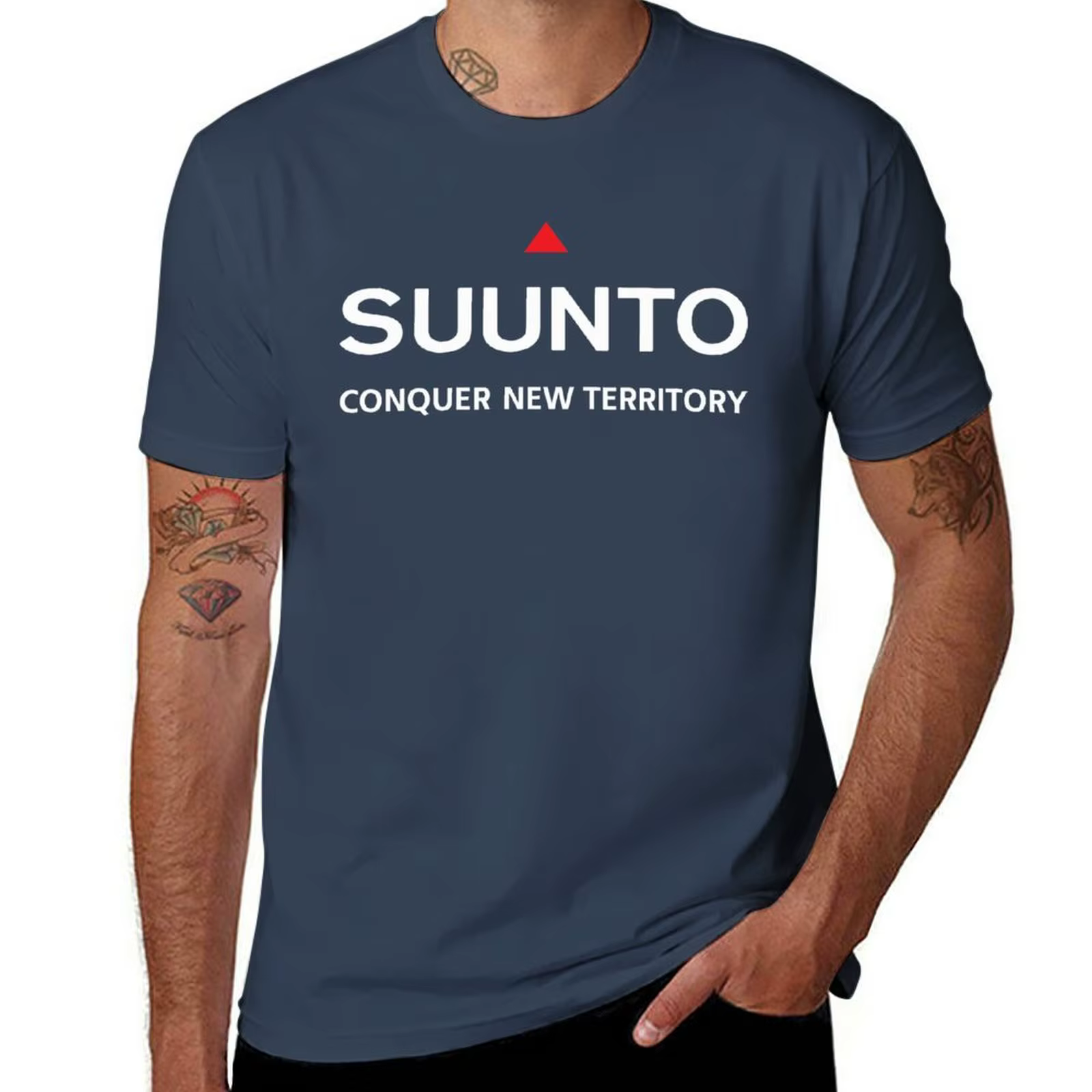 T-shirt uni pour hommes