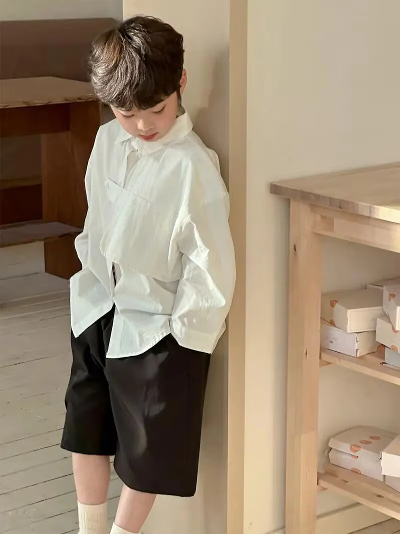Chemise à manches longues pour garçons