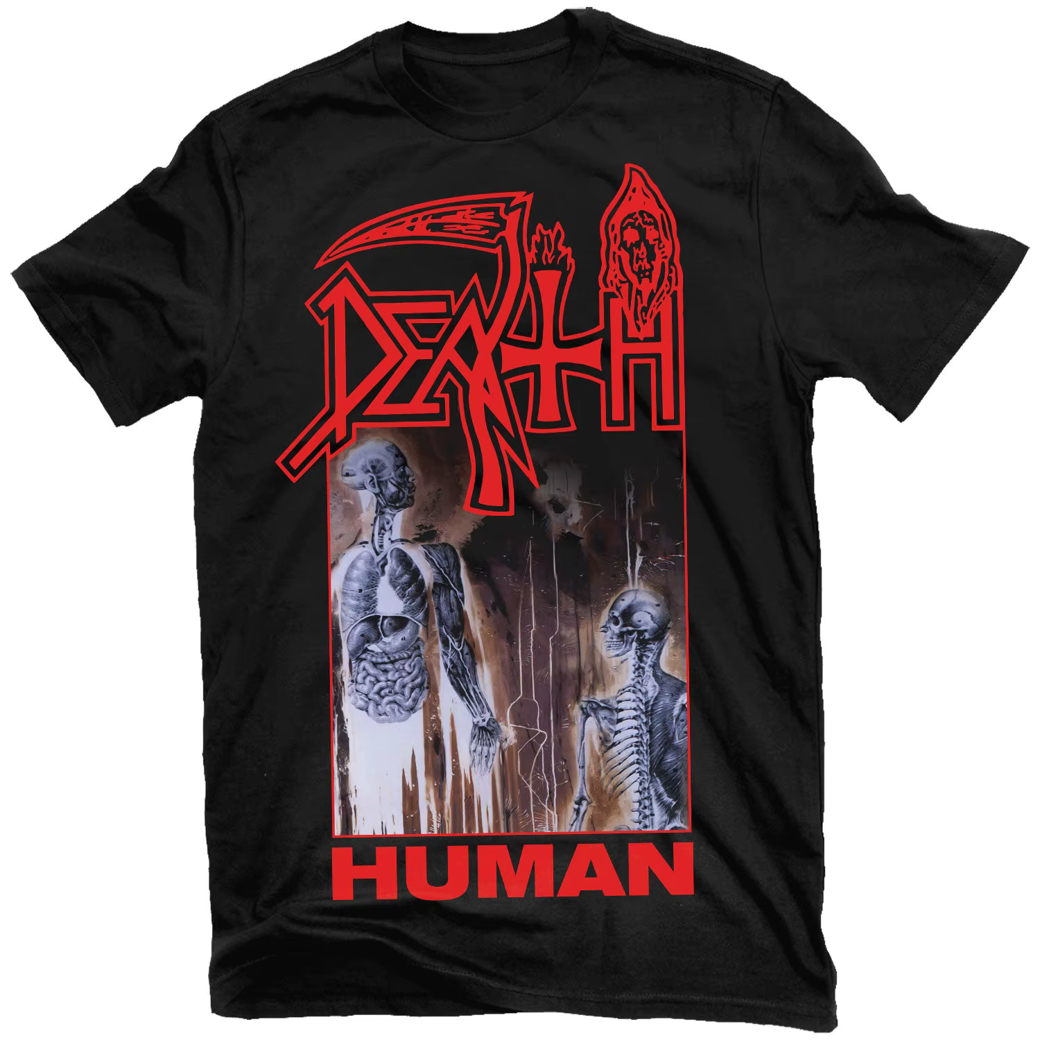 T-shirt décontracté d'été style groupe de rock heavy metal Death Scream Bloody Gore