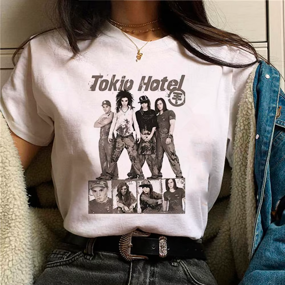 Tokio Hotel top femmes anime harajuku t-shirt drôle femme anime y2k vêtements de créateur
