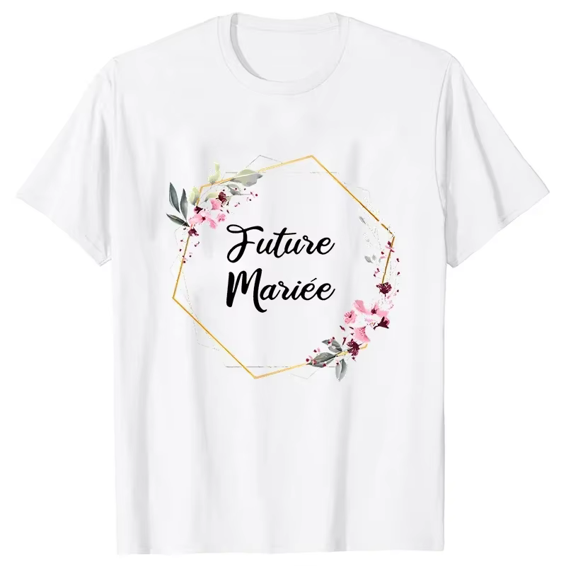 T-shirts de mariage de mariée français EVJF Future Team hauts