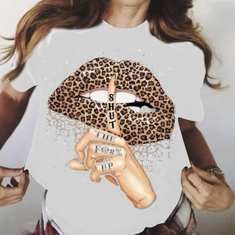 T-shirt manches courtes col rond femme