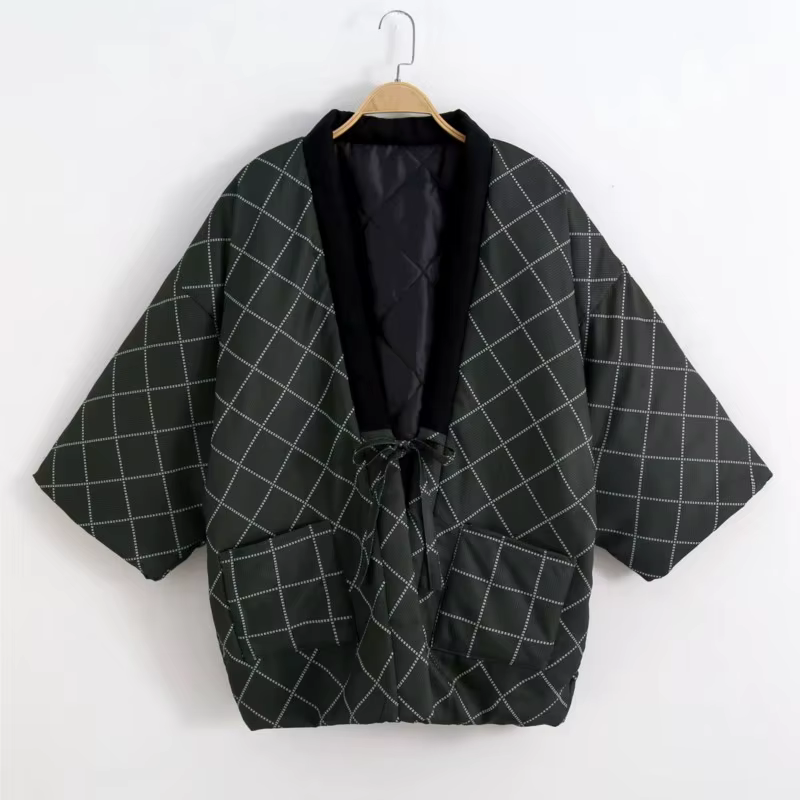 Veste rembourrée en coton Hanten de style japonais