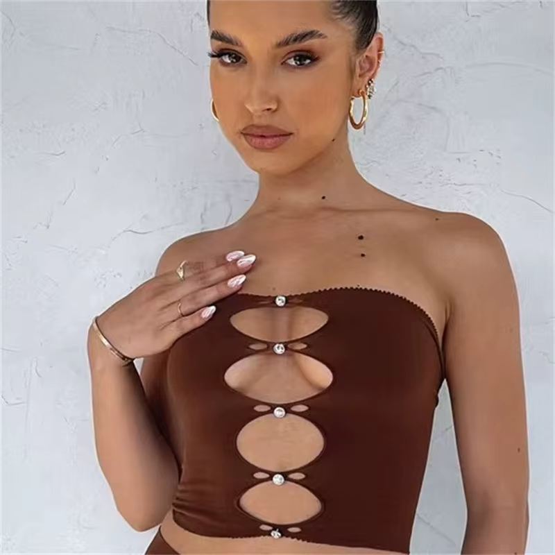 Haut court Sexy ajouré