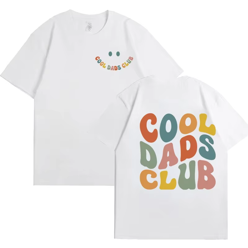 Cool papa Clun chemise pour hommes vêtements papas anniversaire T-shirts avant arrière impression