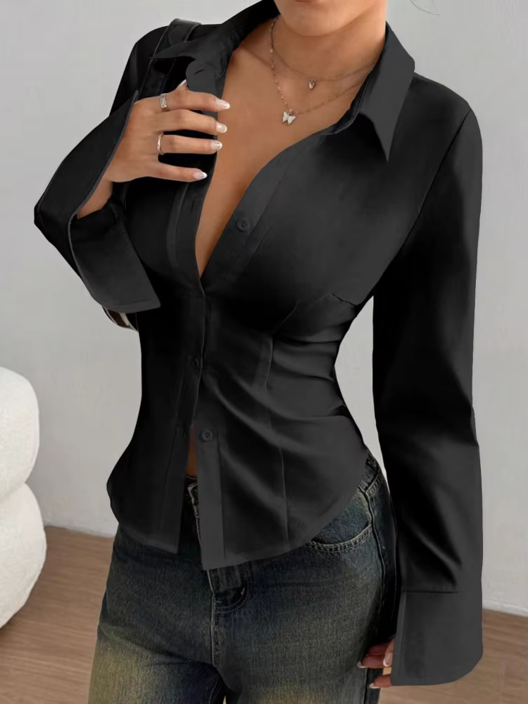 Femmes Blouses 2026 printemps automne à manches longues Blouse femme Blouse chemise bureau élégant travail petit haut Blusas Mujer De Moda