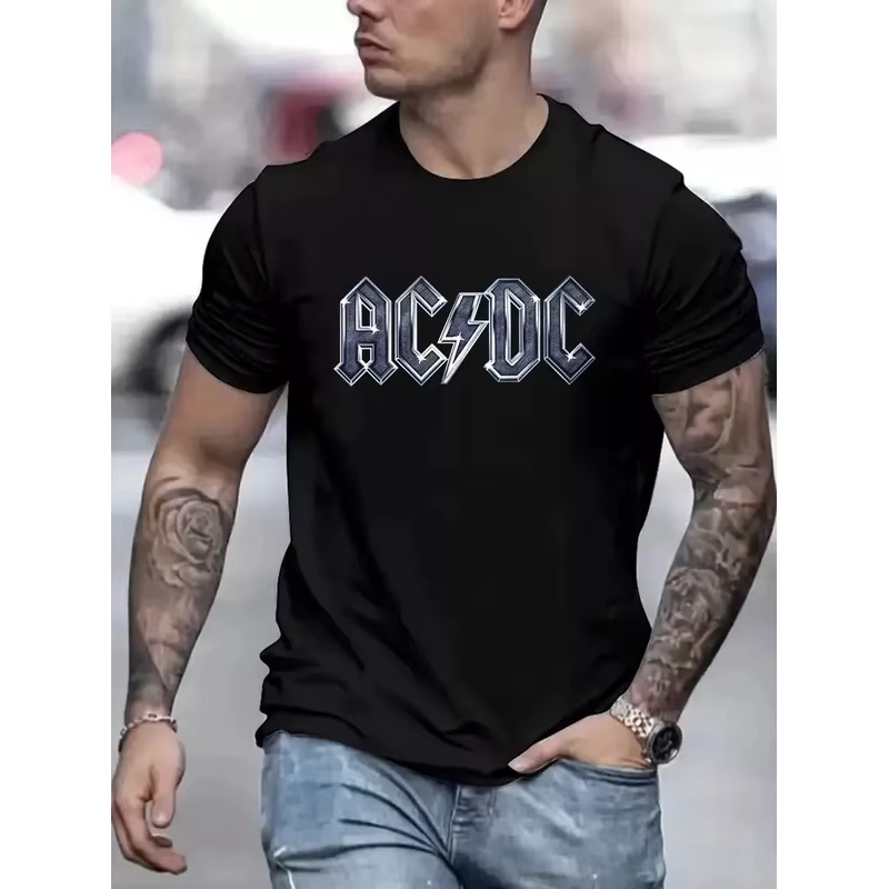 T-shirt unisexe 2025, t-shirt noir à col rond